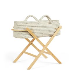 Ickle Bubba Nova Cloud Moses Basket & Pine Stand