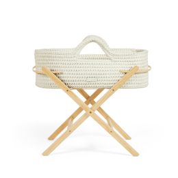 Ickle Bubba Nova Cloud Moses Basket & Pine Stand