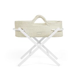 Ickle Bubba Nova Cloud Moses Basket & White Stand