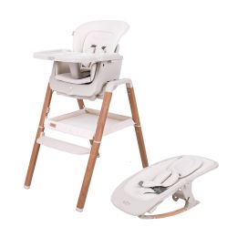 Tutti Bambini Nova Evolutionary Highchair With Rocker Bundle Ecru/Scandinavian Walnut