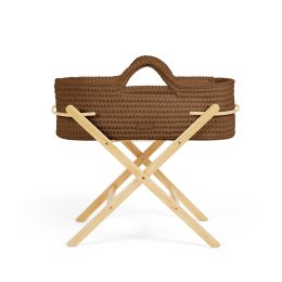 Ickle Bubba Nova Mocha Moses Basket & Pine Stand