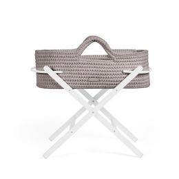 Ickle Bubba Nova Tawny Moses Basket & White Stand
