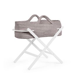 Ickle Bubba Nova Tawny Moses Basket & White Stand