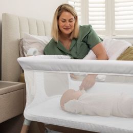 Obaby Cloud Bedside Crib Grey
