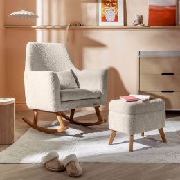 Tutti Bambini Oscar Luxe Rocking Chair & Footstool Teddy Sage