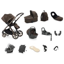 BabyStyle Oyster 4 Ultimate Bundle With Capsule 360 Car Seat & Base Chocolate Velvet
