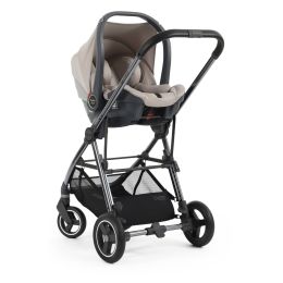 BabyStyle Oyster Gravity+ 9 Piece Travel System With Capsule Car Seat, Base & Accessories Stone