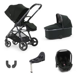 BabyStyle Oyster Gravity+ 5 Piece Travel System With Capsule Car Seat & Base Black Olive