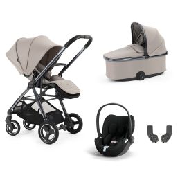 BabyStyle Oyster Gravity+ 4 Piece Travel System With Cybex Cloud T Car Seat Stone