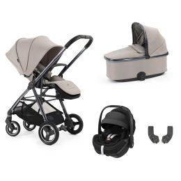 BabyStyle Oyster Gravity+ 4 Piece Travel System With Maxi Cosi Pebble 360 Pro2 Car Seat Stone