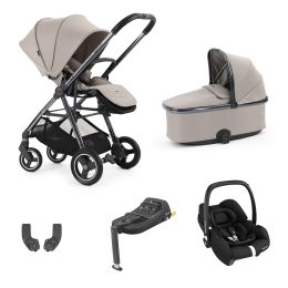 BabyStyle Oyster Gravity+ 5 Piece Travel System With Maxi Cosi Cabrio Car Seat & Base Stone