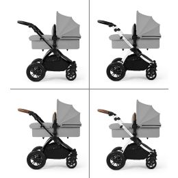 Ickle Bubba Stomp Luxe 12 Piece Maxi Cosi Cabrio Travel System Bundle Pearl Grey