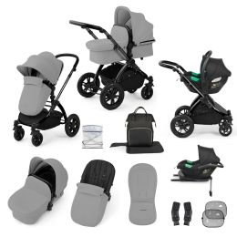 Ickle Bubba Stomp Luxe 12 Piece Cirrus Travel System Bundle Pearl Grey