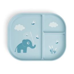 Done By Deer Foodie Compartment Plate Elphee Blue