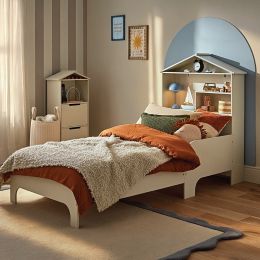 CuddleCo Play House Single Bed With Storage Pebble