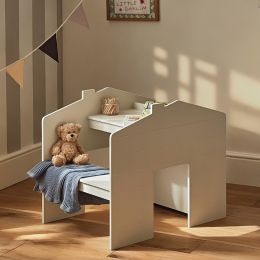 CuddleCo Play House Storage Desk With Bench Pebble