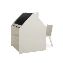 CuddleCo Play House Storage Desk With Easel And Chair Pebble