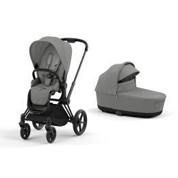 Cybex Priam Pram & Pushchair Matt Black Mirage Grey