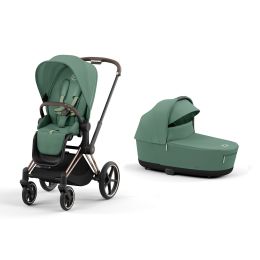 Cybex Priam Pram & Pushchair Rosegold Leaf Green