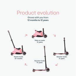 SmarTrike Xtend Ride On Scooter Plus From 12 months to 12 Years Salmon Pink