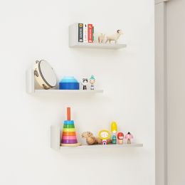 Tutti Bambini Rio Set Of Three L Shaped Wall Shelves Dove Grey