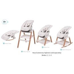 Tutti Bambini Nova Evolutionary Rocker Ecru/Scandinavian Walnut