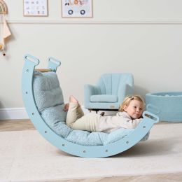 Tutti Bambini Scala Montessori Pikler Rocking Frame Cushion Boucle Ocean Stone