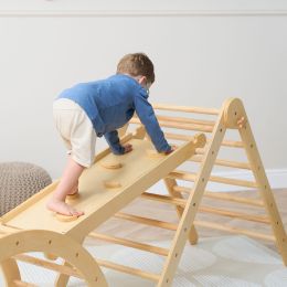 Tutti Bambini Scala Montessori 3 In 1 Pikler Climbing Frame With Climbing Wall Natural