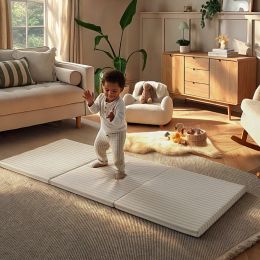 CuddleCo Soft Play Tumble Play Mat Cookie Stripe
