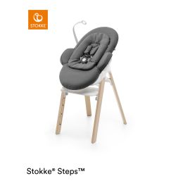 Stokke® Steps™ Bouncer Herringbone Grey On White Frame