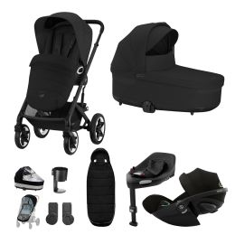 Cybex Talos S Lux 11 Piece Bundle With Cloud G Car Seat & Base Moon Black