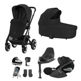 Cybex Talos S Lux 10 Piece Bundle With Cloud T Car Seat & Base Moon Black