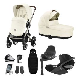 Cybex Talos S Lux 11 Piece Bundle With Cloud T Car Seat & Base Seashell Beige