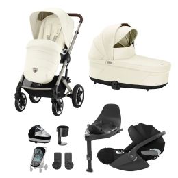 Cybex Talos S Lux 10 Piece Bundle With Cloud T Car Seat & Base Seashell Beige