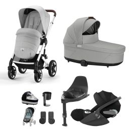 Cybex Talos S Lux 10 Piece Bundle With Cloud T Car Seat & Base Stone Grey