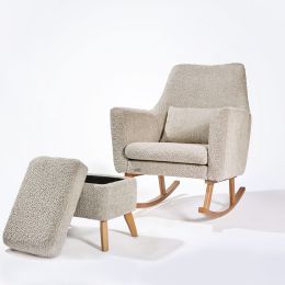 Tutti Bambini Oscar Luxe Rocking Chair & Footstool Teddy Mushroom