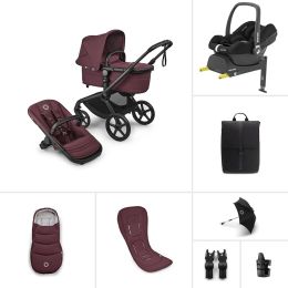 Bugaboo Fox 5 Renew Complete Dark Cherry Maxi Cosi Cabrio & Base Ultimate Bundle