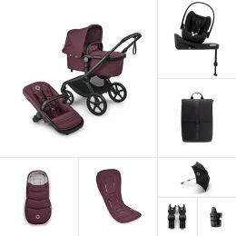 Bugaboo Fox 5 Renew Complete Dark Cherry Cybex Cloud G & Base Ultimate Bundle
