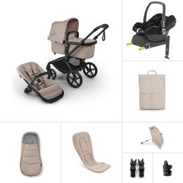 Bugaboo Fox 5 Renew Complete Desert Taupe Melange Maxi Cosi Cabrio & Base Ultimate Bundle