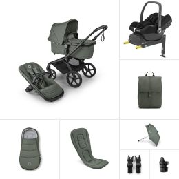 Bugaboo Fox 5 Renew Complete Forest Green Maxi Cosi Cabrio & Base Ultimate Bundle