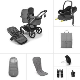 Bugaboo Fox 5 Renew Complete Moon Grey Maxi Cosi Cabrio & Base Ultimate Bundle