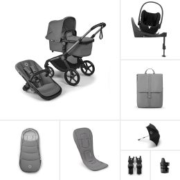 Bugaboo Fox 5 Renew Complete Moon Grey Cybex Cloud T & Base Ultimate Bundle