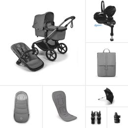 Bugaboo Fox 5 Renew Complete Moon Grey Maxi Cosi Pebble 360 Pro2 & Base Ultimate Bundle