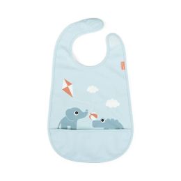 Done By Deer Velcro Bib Playground Blue