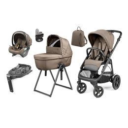 Peg Perego Veloce TC Deluxe Travel System Bundle Pine Bark