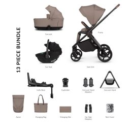Venicci Claro2 Ultimate Bundle With Tiago 360 Car Seat & Isofix Base Almond