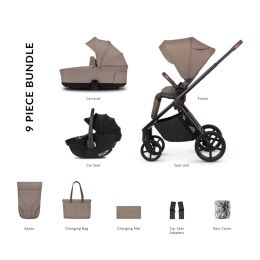 Venicci Claro2 Comfort Bundle With Tiago 360 Car Seat Almond