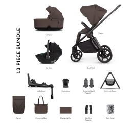 Venicci Claro2 Ultimate Bundle With Tiago 360 Car Seat & Isofix Base Chocolate