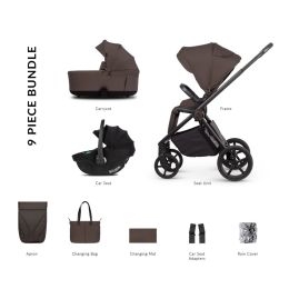 Venicci Claro2 Comfort Bundle With Tiago 360 Car Seat Chocolate