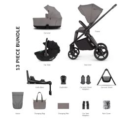 Venicci Claro2 Ultimate Bundle With Tiago 360 Car Seat & Isofix Base Fog